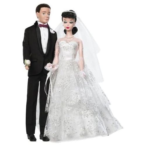 바비 Barbie Collector 50th Anniversary Dolls - Wedding Day Barbie and Ken Giftset