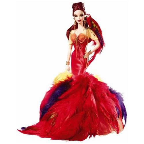 바비 Barbie Exclusive 2008 GOLD Label - The Scarlet Macaw