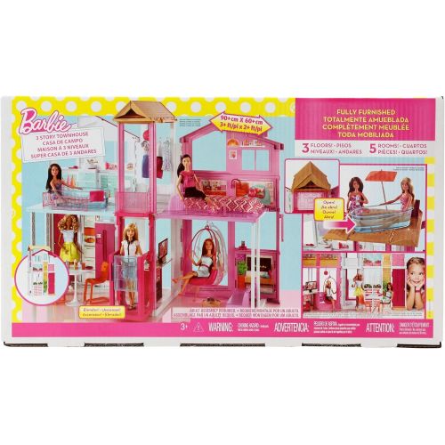 바비 Barbie Pink Passport 3 Story Townhouse