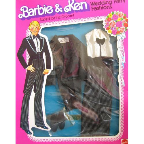 바비 Barbie & Ken Wedding Party Fashions Suited For The Groom Outfit & Accessories (1979 Mattel Hawthorne)