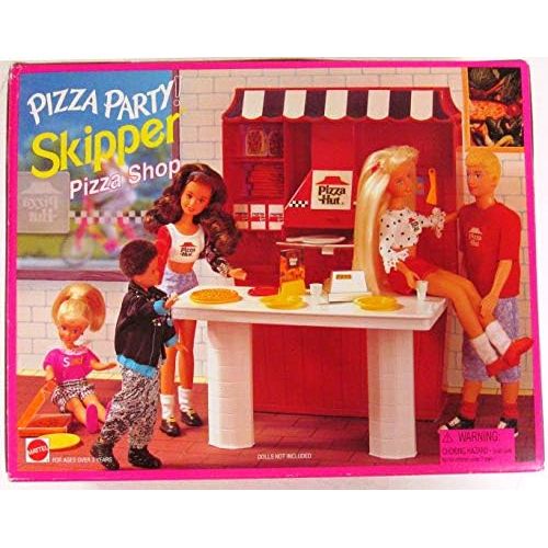 바비 Barbie Pizza Party! SKIPPER Pizza Shop Playset (1995 Arcotoys, Mattel)