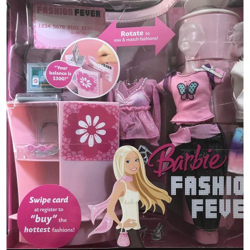 바비 Barbie Fashion Fever Shopping Boutique Shop Playset w Fashions, Counter, Cash Register & More! (2007)