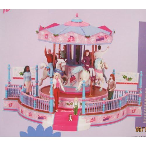 바비 Barbie Holiday Go Round MUSICAL MERRY GO ROUND w 50 Songs! (2001)