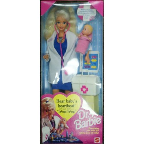 바비 Barbie Doll Dr. Barbie BRUNETTE with 2 babies