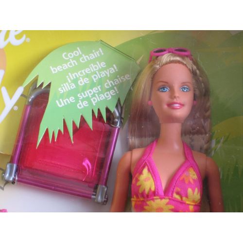 바비 Barbie & Kelly Hawaiian Vacation Gift Set w Beach Chairs & More! (2003 Wal Mart Special Edition)