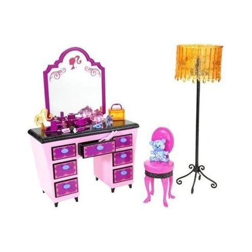 바비 Barbie Glam Vanity Play Set - Pink