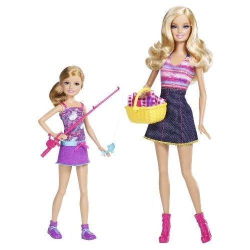 바비 Barbie Sisters Go Fishing Barbie And Stacie Doll 2-Pack