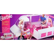 Barbie GOLDEN DREAM MOTOR HOME - Motorhome Van Bus w Gold Accents Becomes Home & Trail Rider (1992)