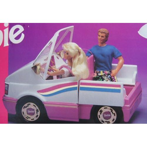 바비 Barbie GOLDEN DREAM MOTOR HOME - Motorhome Van Bus w Gold Accents Becomes Home & Trail Rider (1992)