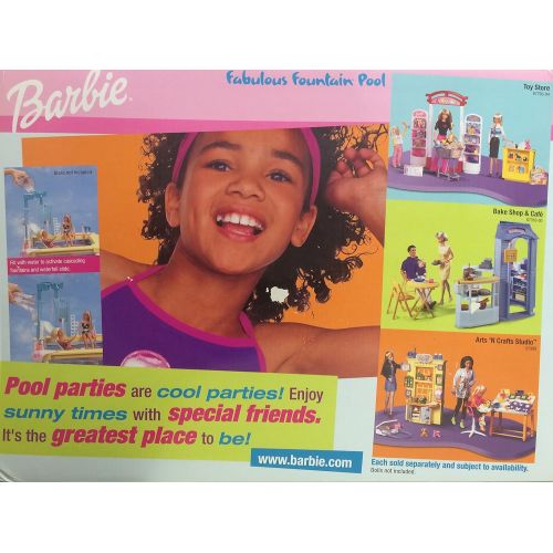 바비 Barbie Fabulous Fountain Pool Playset (1999 Arcotoys, Mattel)