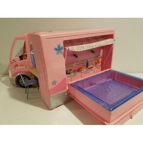 바비 Barbie HOT TUB PARTY BUS Vehicle MOTORHOME VAN with LIGHTS & SOUNDS