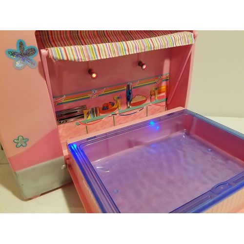 바비 Barbie HOT TUB PARTY BUS Vehicle MOTORHOME VAN with LIGHTS & SOUNDS