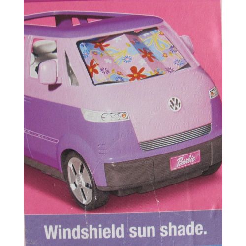 바비 BARBIE Volkswagen MICROBUS Vehicle SUV VAN (PURPLE) w Working HORN & SLIDING DOOR - Seats 6 Barbie or 11.5 Fashion Dolls (2002)