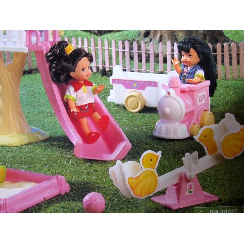 바비 Barbie KELLY Playground Playset (1998 Arcotoys, Mattel)