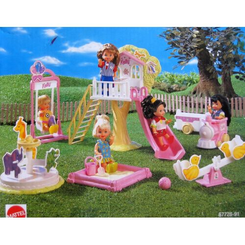 바비 Barbie KELLY Playground Playset (1998 Arcotoys, Mattel)