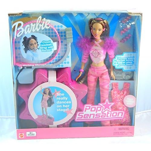 바비 Pop Sensation Brunette Barbie Doll with Stage (2002)