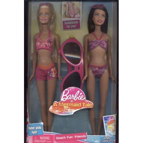 바비 2 Barbie Doll Set with Sunglasses ** Beach Fun Friends