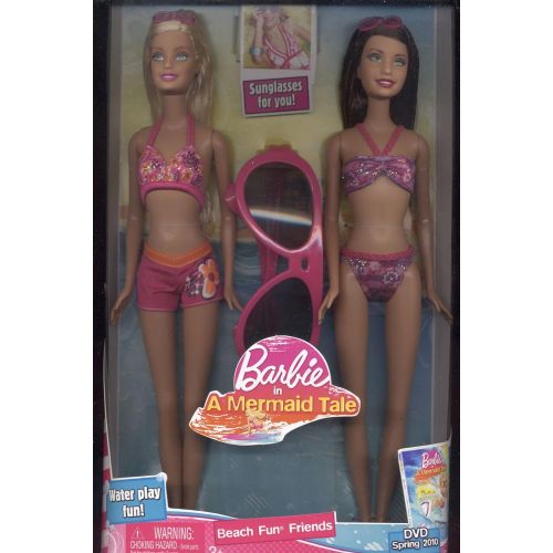 바비 2 Barbie Doll Set with Sunglasses ** Beach Fun Friends