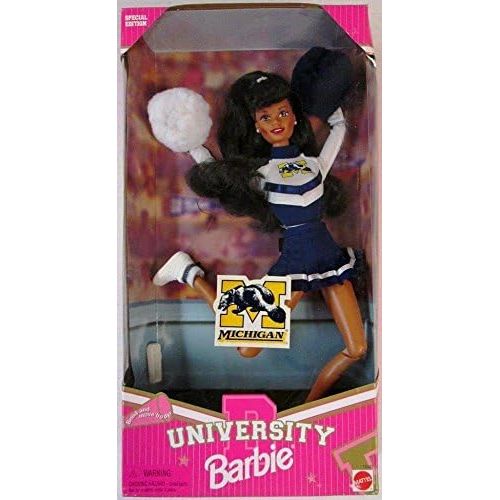 바비 Michigan University Barbie Cheerleader African-American