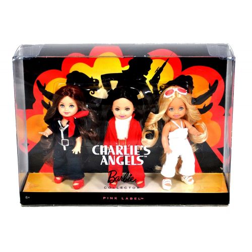 바비 Mattel Year 2009 Barbie Pink Label Collector Series 3 Pack 4-12 Inch Doll Gift Set - Sabrina, Jill and Kelly as CHARLIEs ANGELS (N6583)