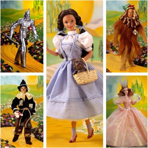 바비 Hollywood Legends Collection Set of 5 Wizard of Oz Collectible Barbie Doll Set: Dorothy, Lion, Tin Man, Scarecrow & Glinda