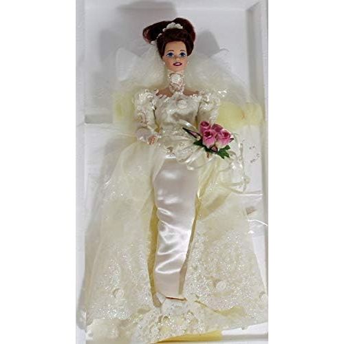 바비 Romantic Rose Bride Porcelain Barbie Doll