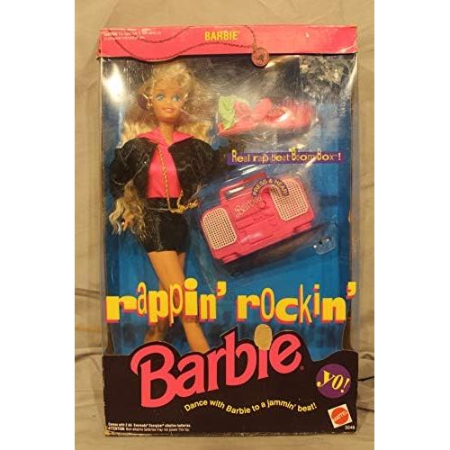 바비 Rappin Rockin Barbie Doll w Working Boom Box (1991)