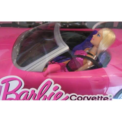 바비 Barbie Light Pink Corvette Convertible Car & Doll Set