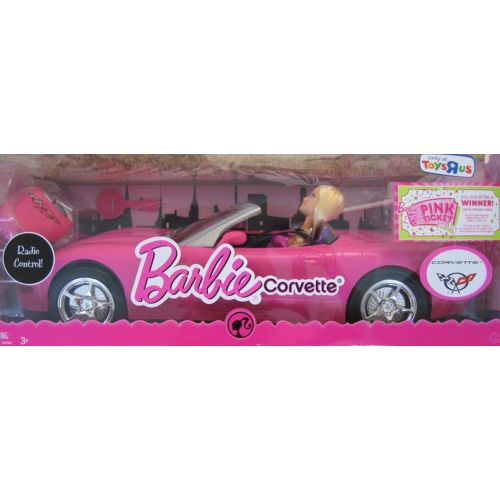 바비 Barbie Light Pink Corvette Convertible Car & Doll Set