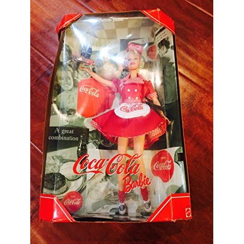바비 Mattel Year 1998 Barbie Collector Edition: Coca-Cola Barbie as a Waitress.