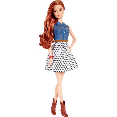 바비 Barbie Fashionista Teresa Doll Jean Shirt and Black and White Skirt