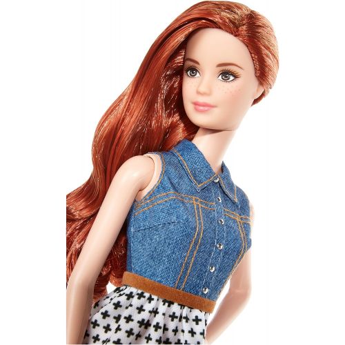 바비 Barbie Fashionista Teresa Doll Jean Shirt and Black and White Skirt