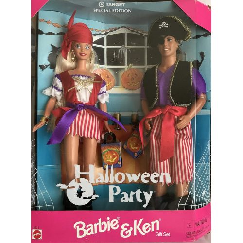 바비 HALLOWEEN PARTY BARBIE & KEN DOLLS Set TARGET Special Edition w Barbie Doll & Ken Doll Dressed as PIRATES (1998)