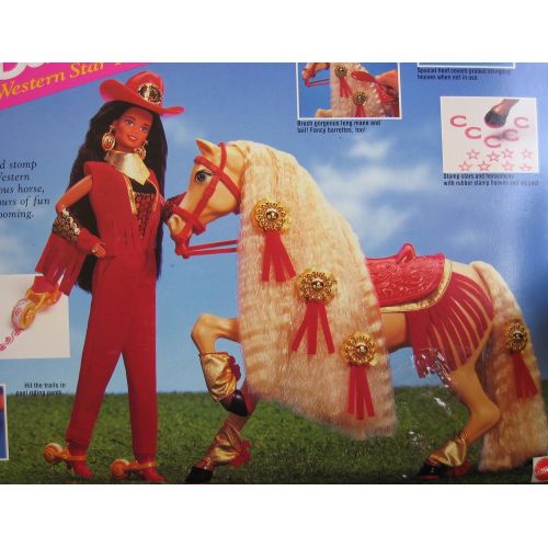 바비 Barbie Western Stampin Doll AA with Western Star Horse Special Edition (1995)