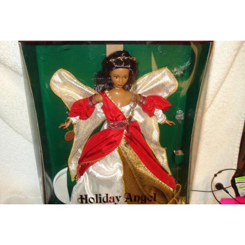 바비 Collectors Edition Barbie Holiday Angel African American Second in Series
