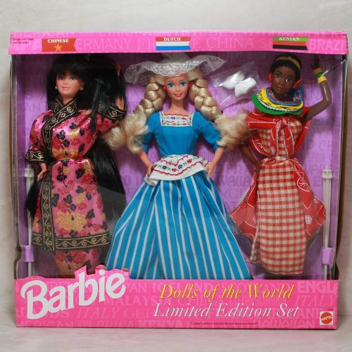 바비 MATTEL Barbie Dolls of the World Set - Chinese, Dutch, Kenyan Doll
