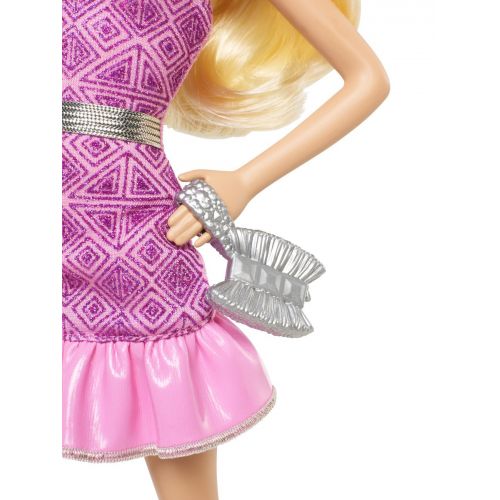 바비 Barbie Fashionista Party Glam Doll, Pink Strapless Dress