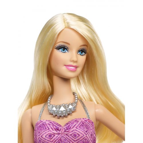 바비 Barbie Fashionista Party Glam Doll, Pink Strapless Dress