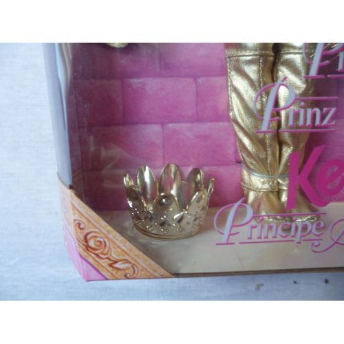 바비 Mattel Barbie 1997 Classic Fairy Tale Rapunzel Series 12 Inch Doll : Prince Ken with Costume, Crown, Jewel Bag, Plastic Necklace and Bracelet