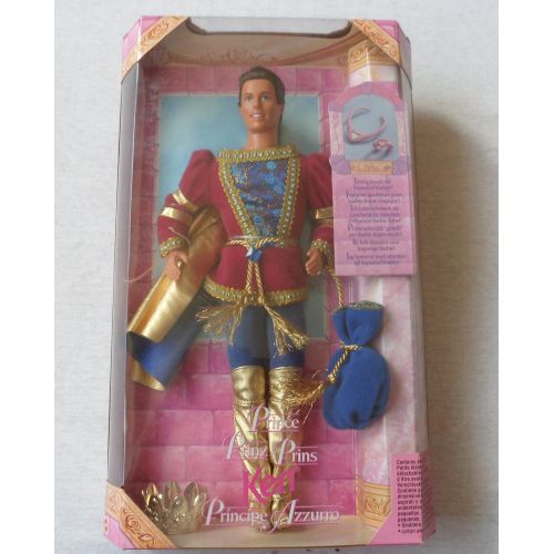 바비 Mattel Barbie 1997 Classic Fairy Tale Rapunzel Series 12 Inch Doll : Prince Ken with Costume, Crown, Jewel Bag, Plastic Necklace and Bracelet