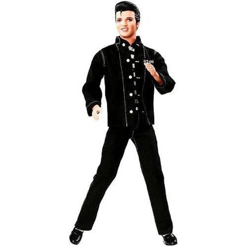 바비 Mattel Year 2009 Barbie Collector 50th Anniversary Pink Label Series 12 Inch Doll - ELVIS PRESLEY in Jailhouse Rock (R4156)