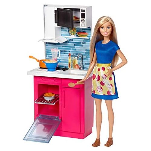 바비 Barbie Kitchen and Doll