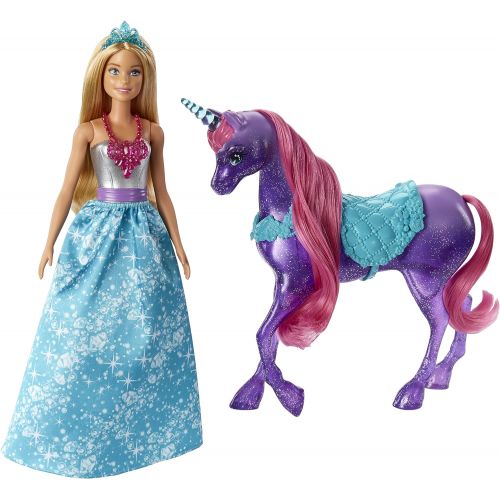 바비 Barbie Dreamtopia Princess Doll and Purple Unicorn