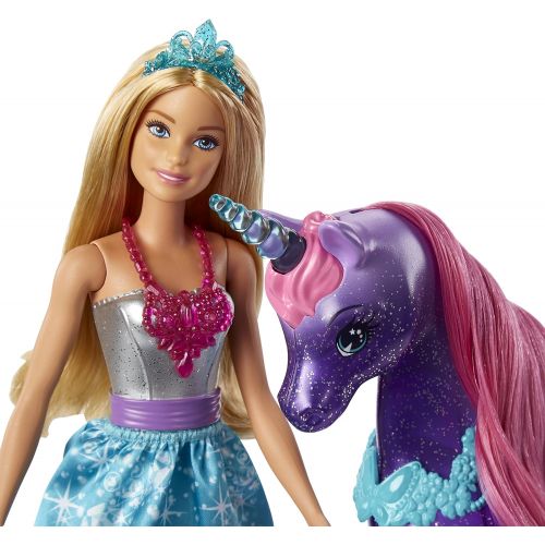 바비 Barbie Dreamtopia Princess Doll and Purple Unicorn