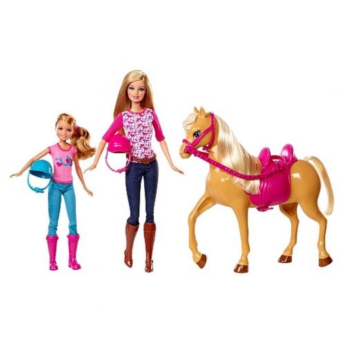 바비 Barbie Pinktastic Sisters Riding Lessons