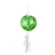 Northlight 14.4 Lighted Roped Green Ball Outdoor Christmas Decoration - Clear Lights