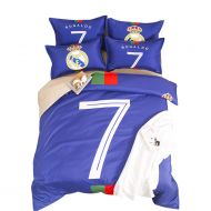 ZI TENG Barcelona Duvet Cover Set Football Fans Bedding Set Bedding Set 3PC Boys and Teenagers Bed Set1Duvet Cover,2Pillowcases,Twin Full Queen King Size