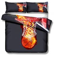 ZI TENG Barcelona Duvet Cover Set Football Fans Bedding Set Bedding Set 3PC Boys and Teenagers Bed Set1Duvet Cover,2Pillowcases,Twin Full Queen King Size