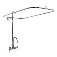 Barclay 4122-CP Code Rectangular Shower Unit with Gooseneck Spout for Acrylic Tubs