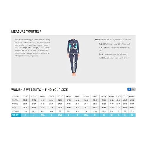  BARE 3/2MM Women's Nixie Ultra Full Wetsuit | Great for Scuba Diving | Comfortable Full Stretch Neoprene | Long Sleeve | Unique Omnired Material Woven into Fabric for Added Warmth